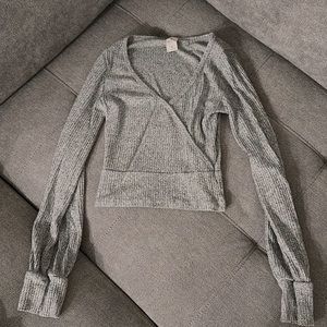 Hollister Gray Crop Top-XS